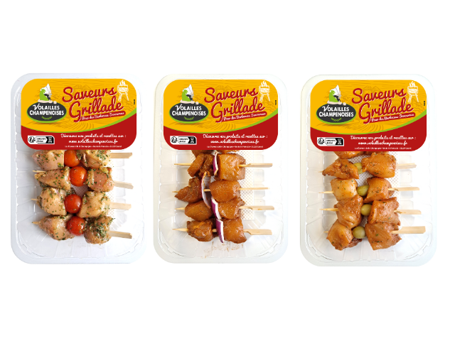 Les mini brochettes de Poulet
